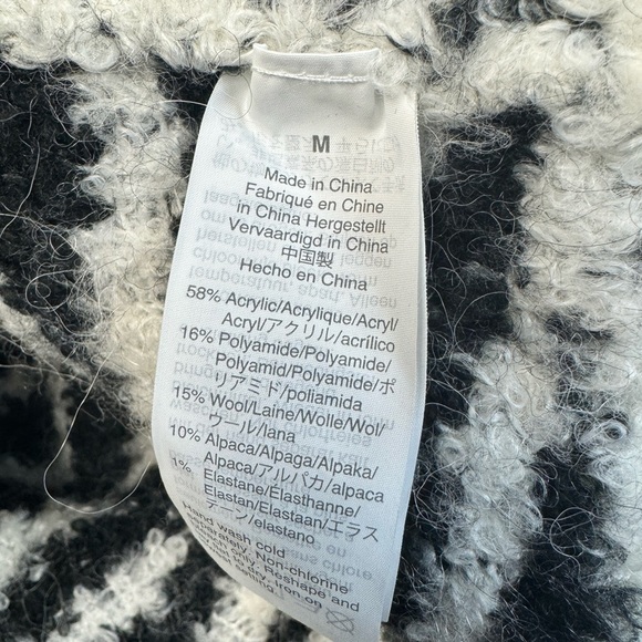 J. CREW Boucle Zebra Wool Alpaca Blend Size M - Picture 7 of 7